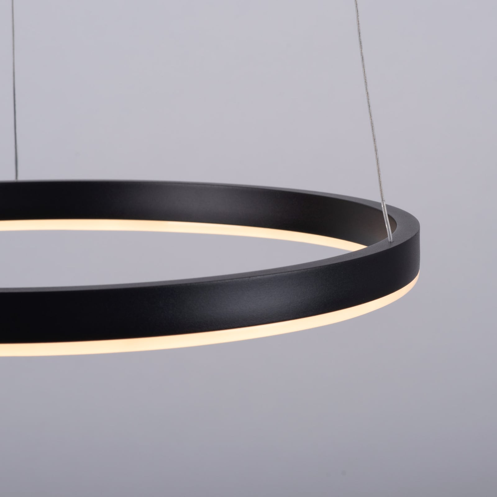 LED pendellampe Ritus dimbar antrasitt Ø39 cm bakside