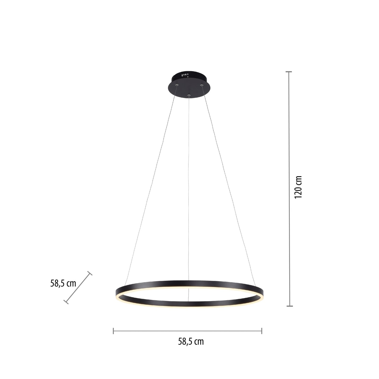 LED pendellampe Ritus dimbar antrasitt montert