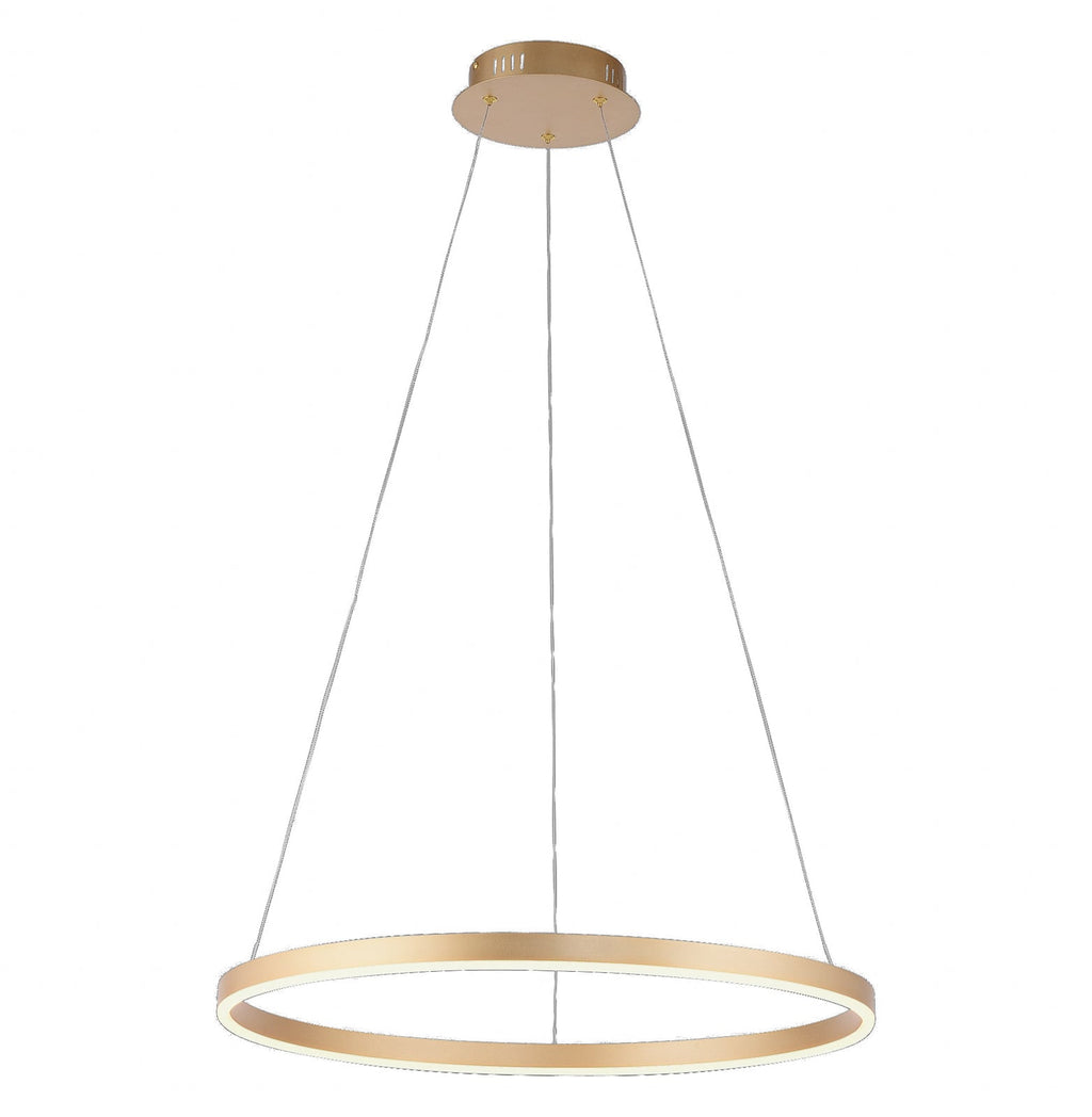 LED pendellampe Ritus matt messing dimbar Ø58,5 cm forfra