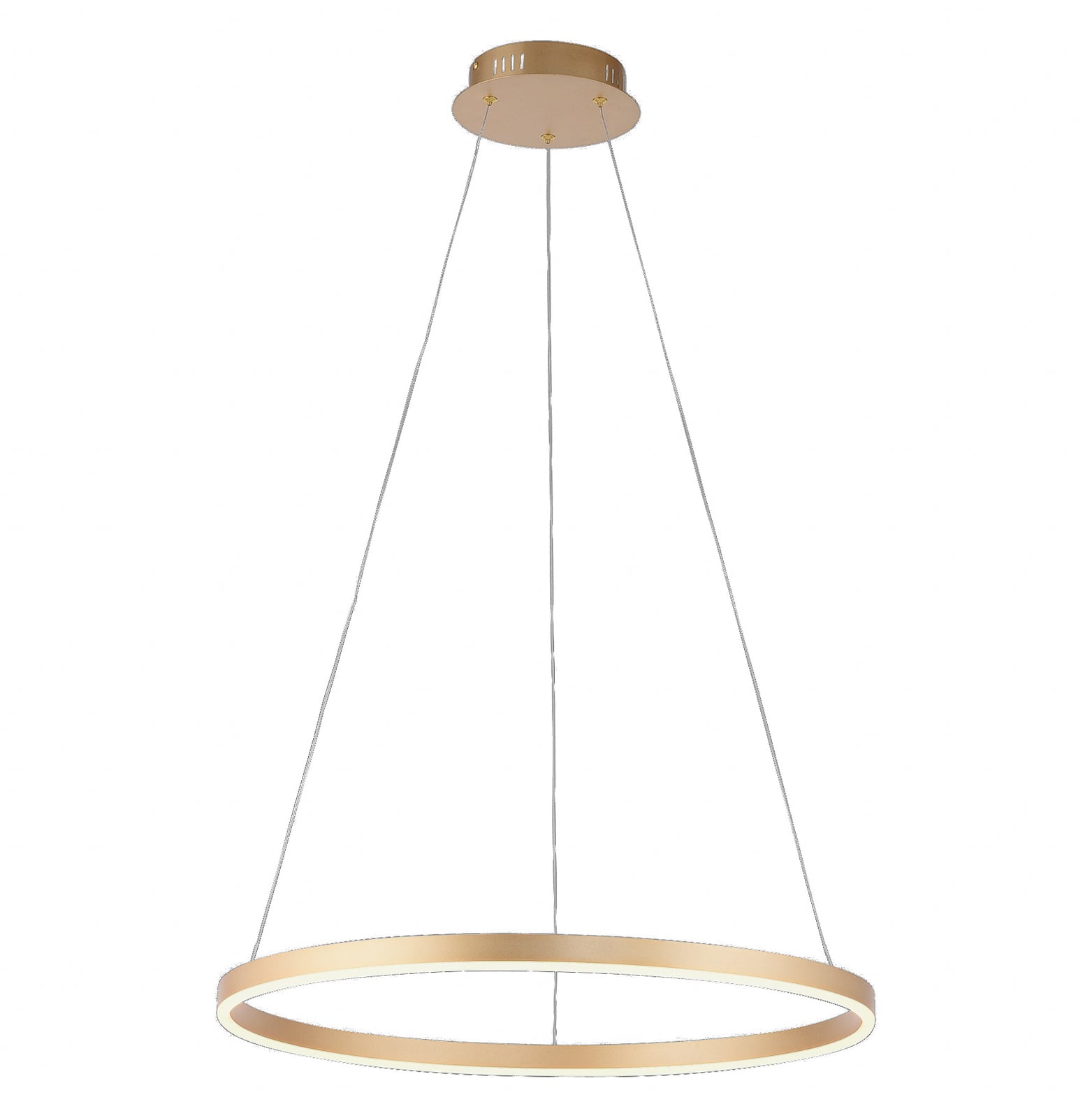 LED pendellampe Ritus matt messing dimbar Ø58,5 cm forfra
