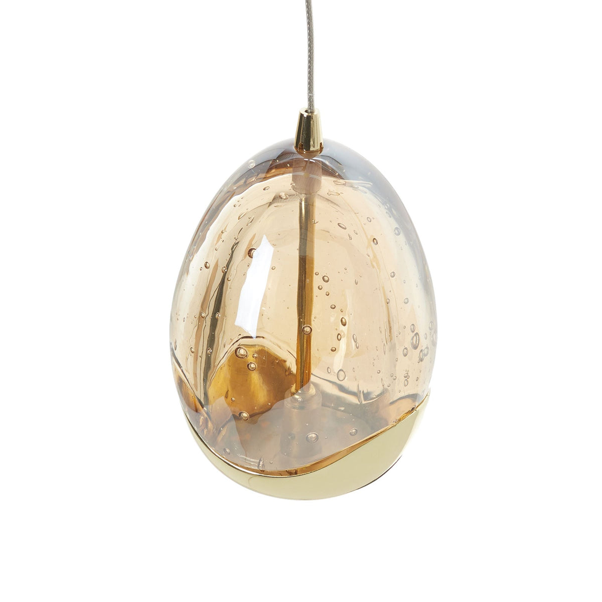 LED pendellampe Rocio glass gull amber bakside