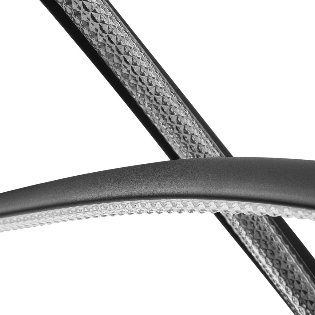 LED pendellampe Rodado svart aluminium 110 cm opphengsdetalj