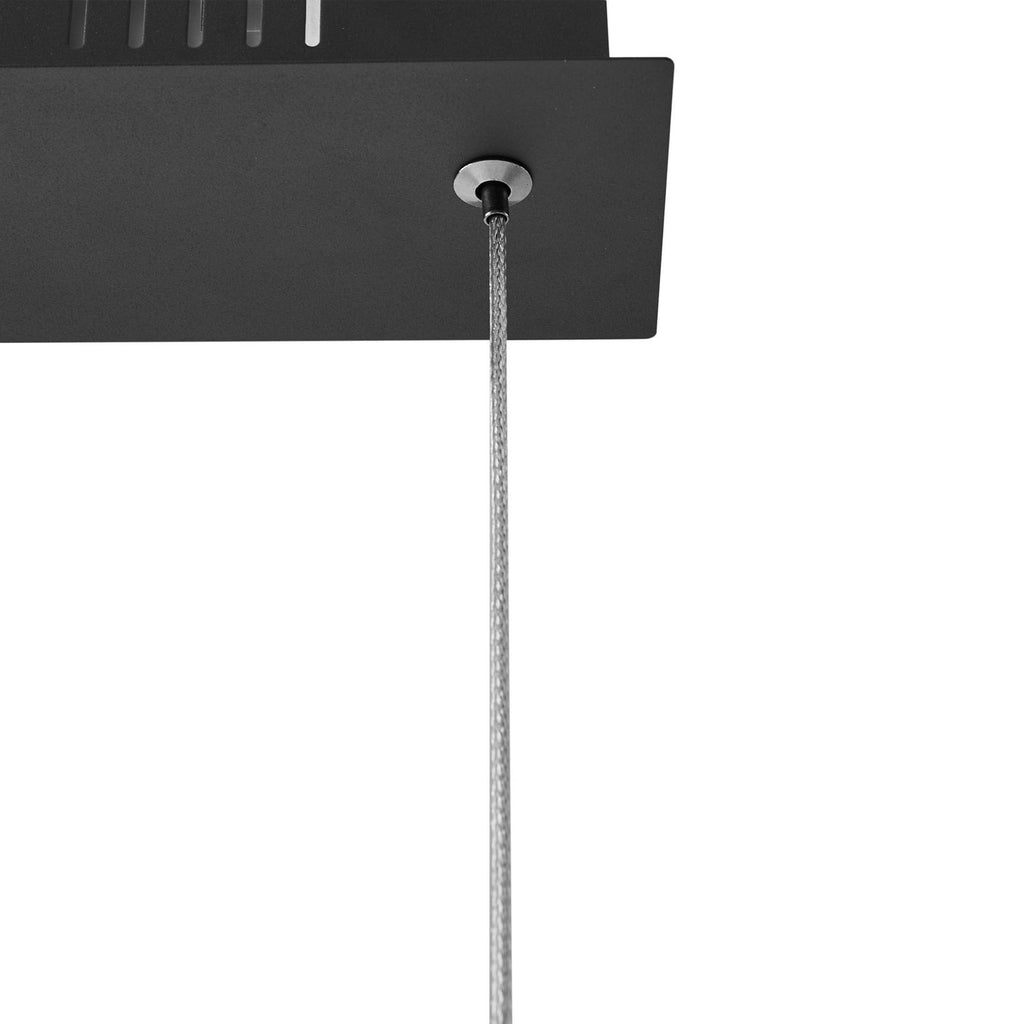 LED pendellampe Rodado svart aluminium 110 cm installasjonssituasjon