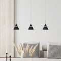 LED pendellampe Romeo 3-lys svart metall 55 cm CCT forfra