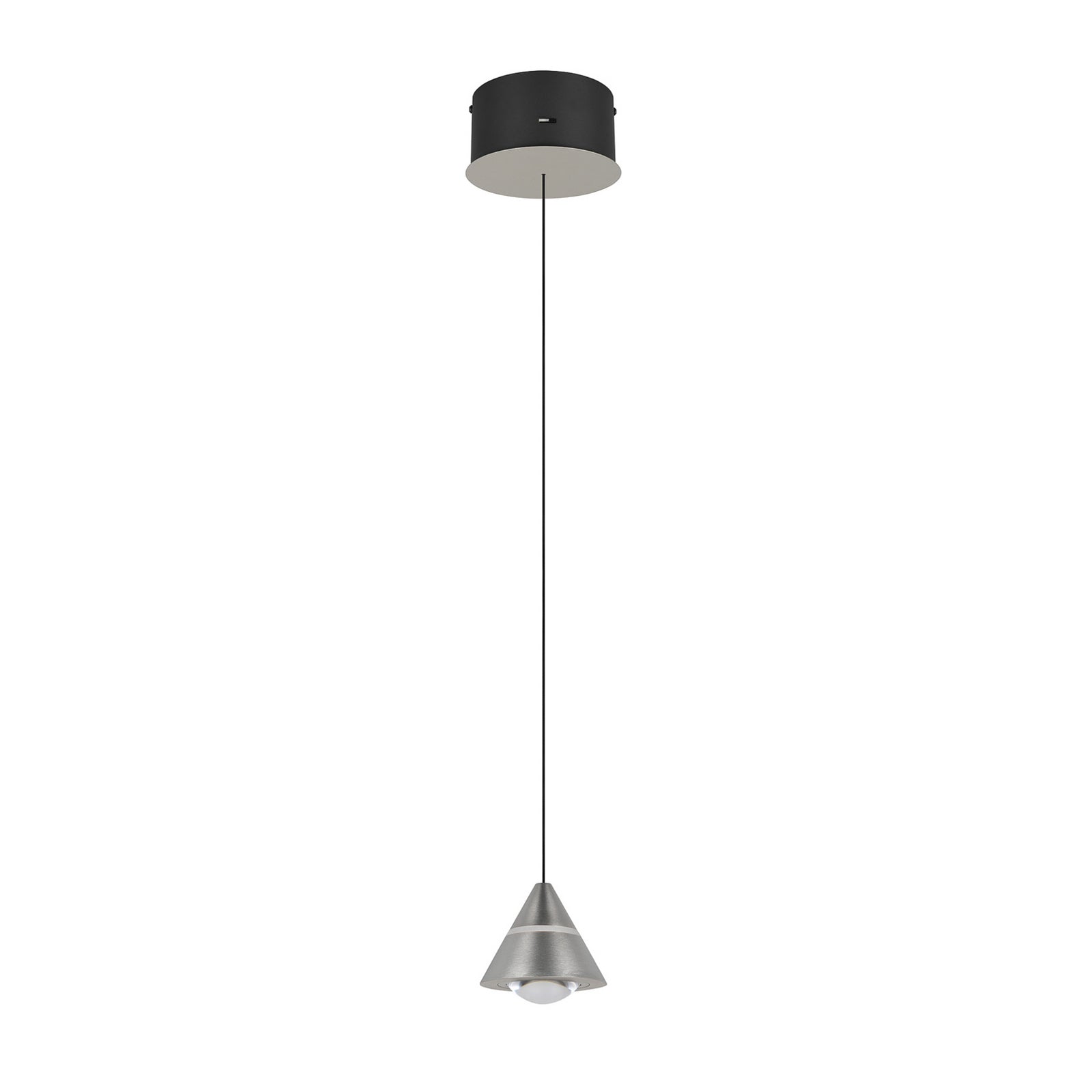 LED pendellampe Romeo matt nikkel metall detalj
