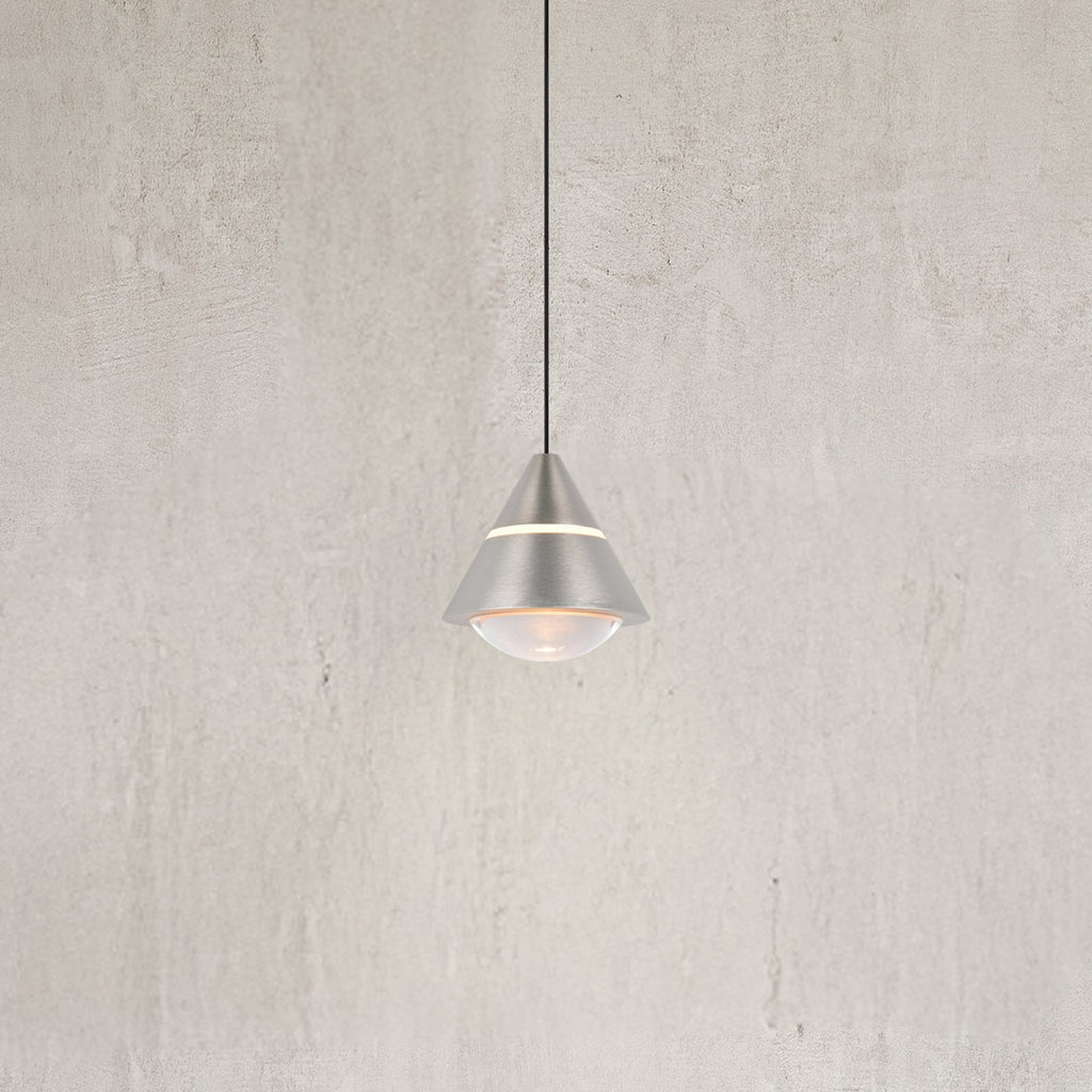 LED pendellampe Romeo matt nikkel metall front