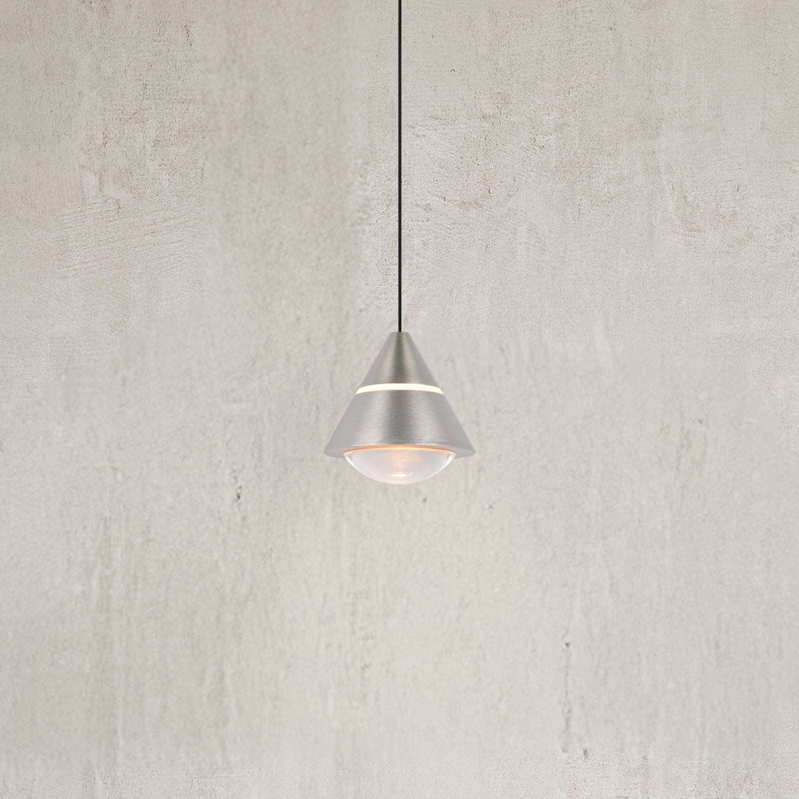 LED pendellampe Romeo matt nikkel metall front