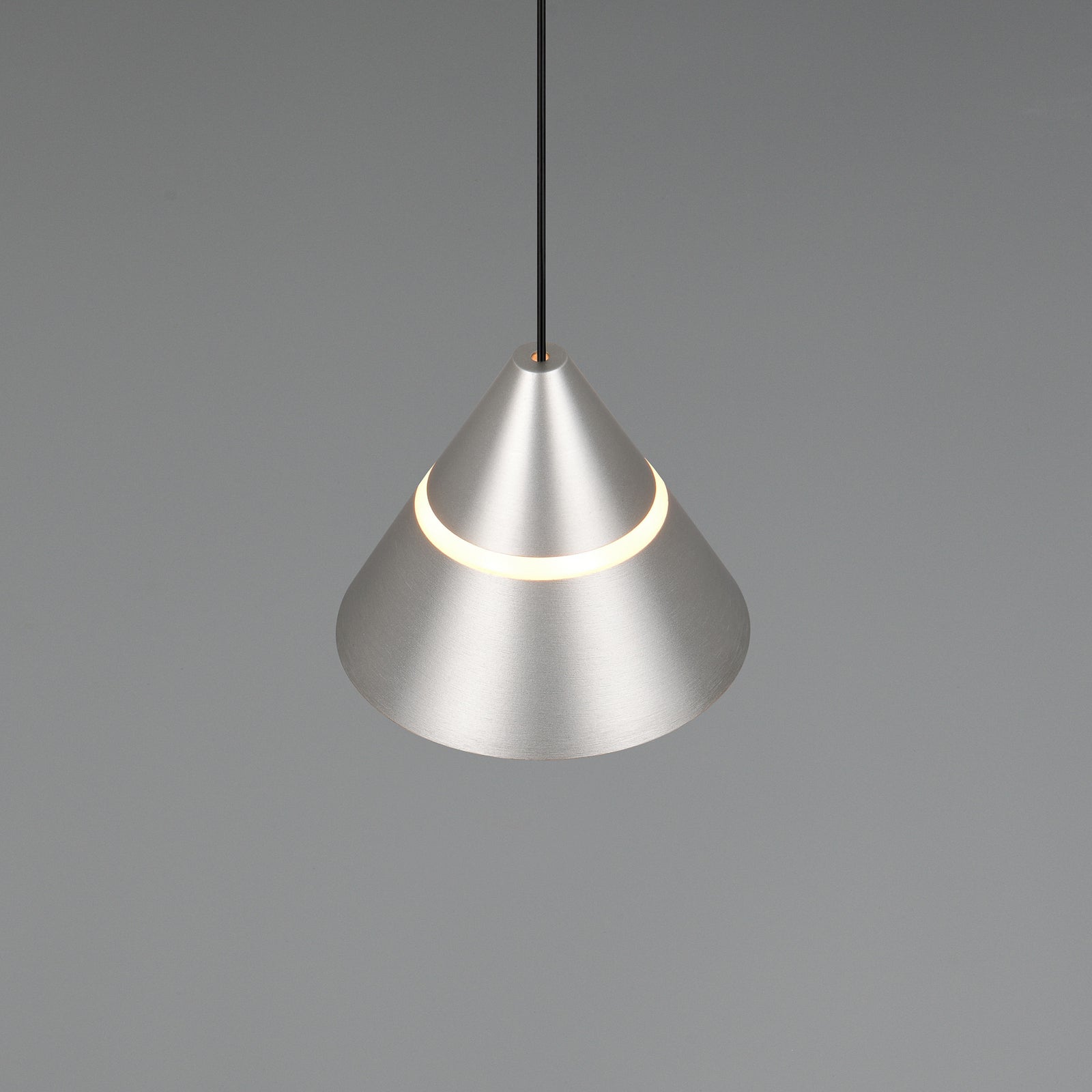 LED pendellampe Romeo matt nikkel metall montert
