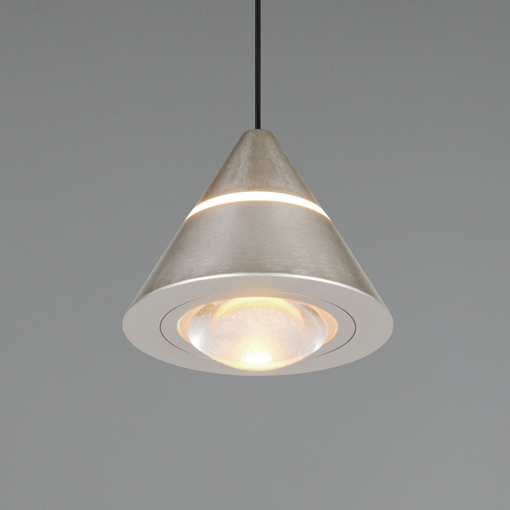 LED pendellampe Romeo matt nikkel metall nærbilde