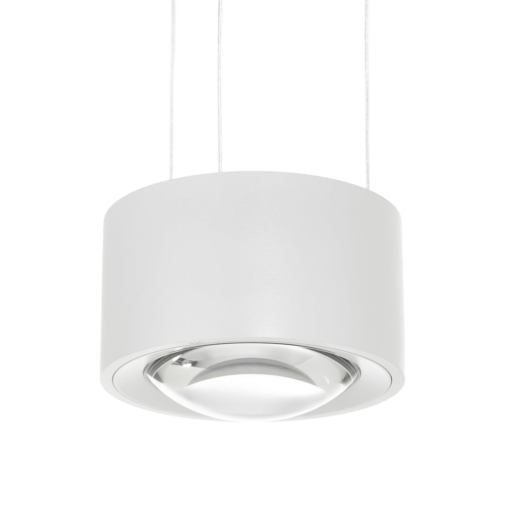 LED pendellampe Rotari hvit pressstøpt aluminium nærbilde av lampe