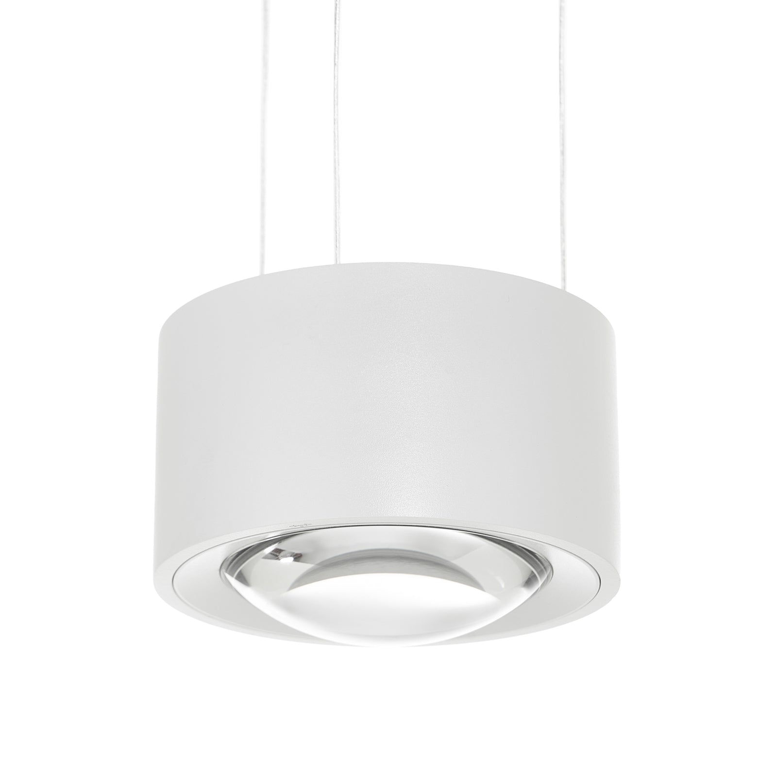 LED pendellampe Rotari hvit pressstøpt aluminium nærbilde av lampe