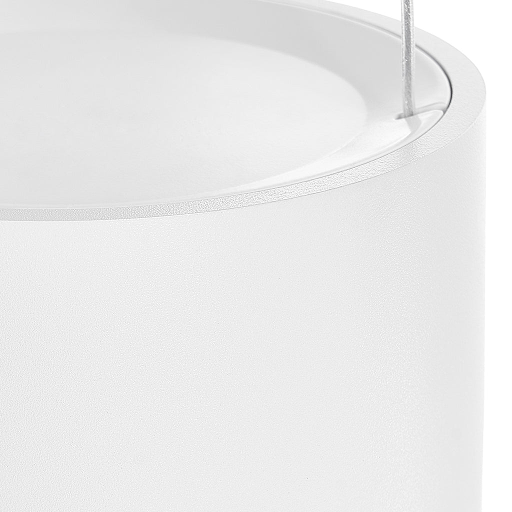 LED pendellampe Rotari hvit pressstøpt aluminium sideprofil