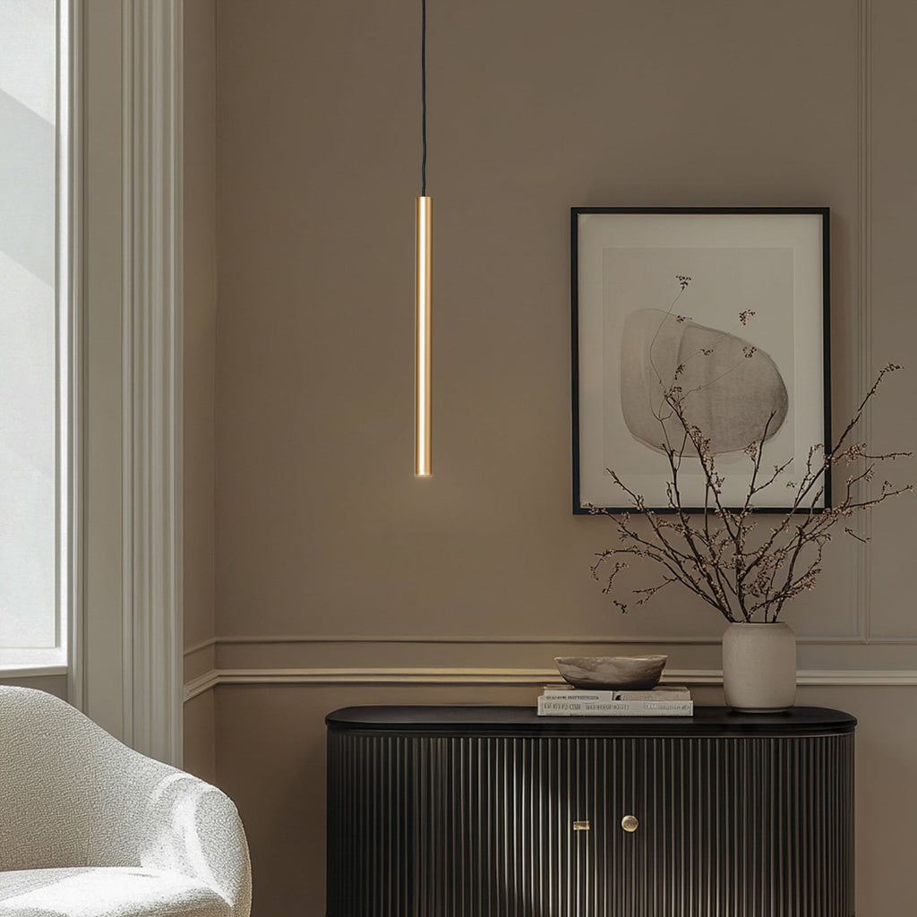 LED pendellampe Rulo gull stål bakside