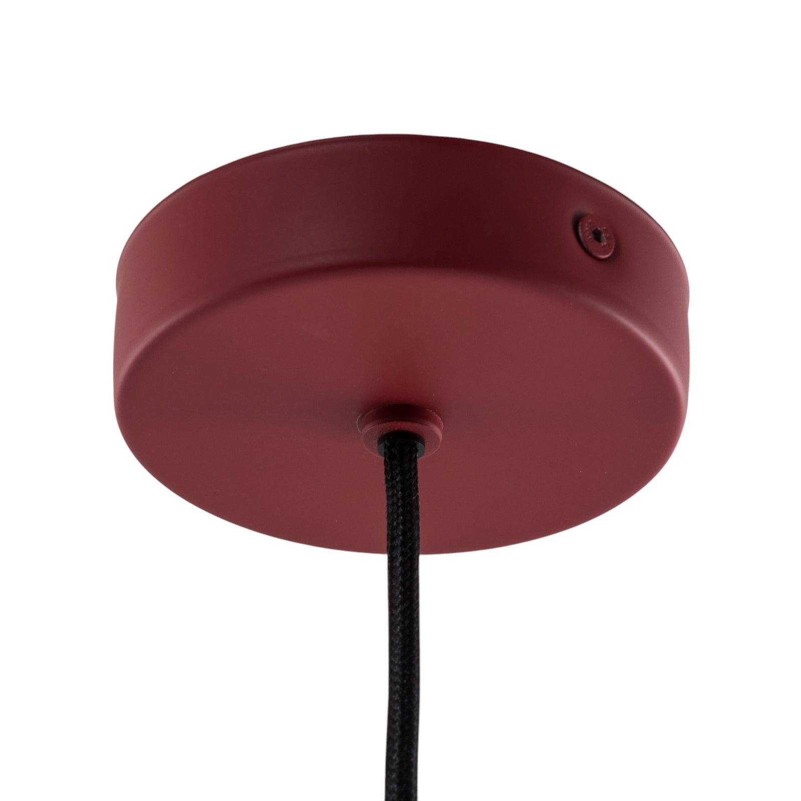 LED pendellampe Rulo rød stål sideprofil