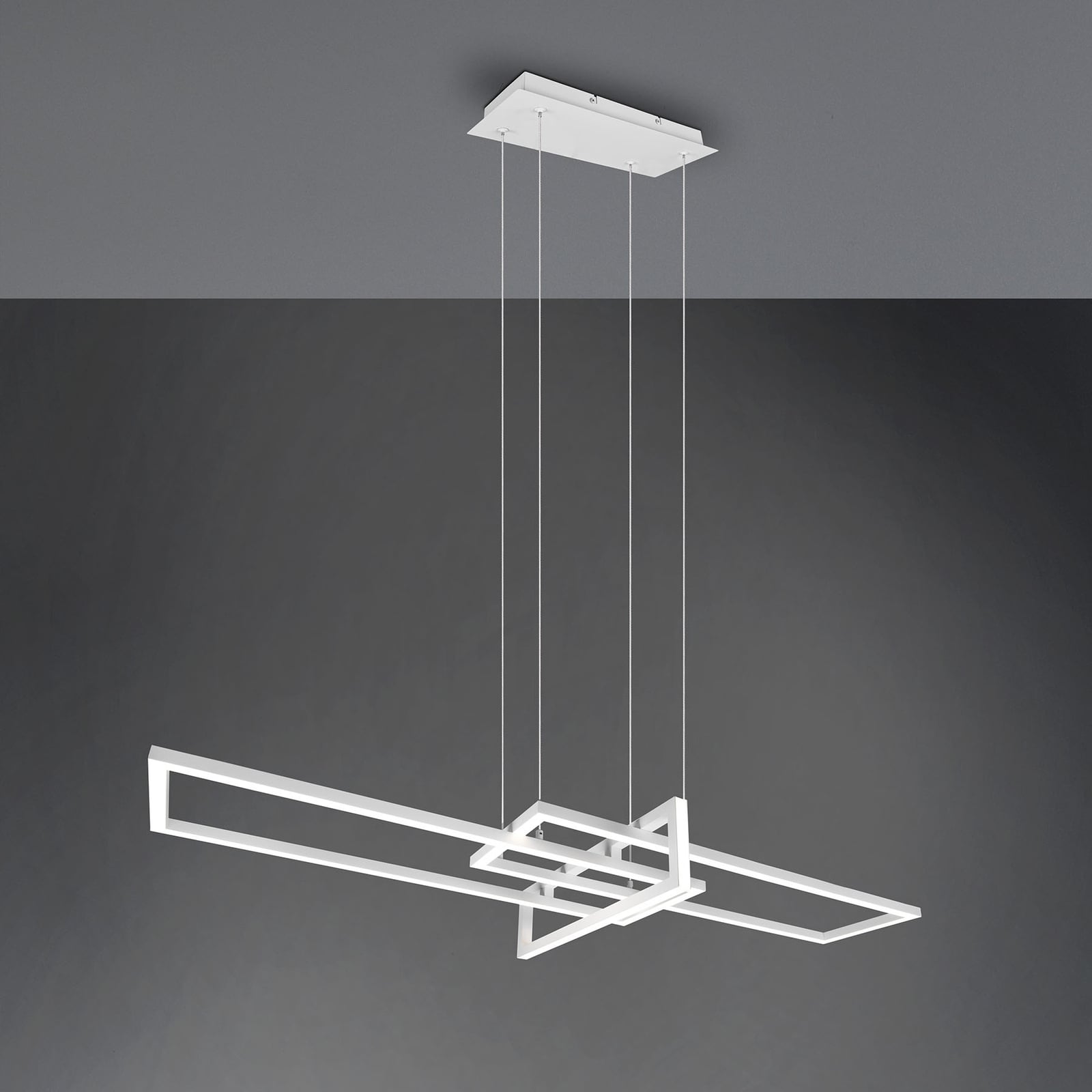 LED pendellampe Salinas dimbar hvit matt 110 cm 34W 4000K bakside