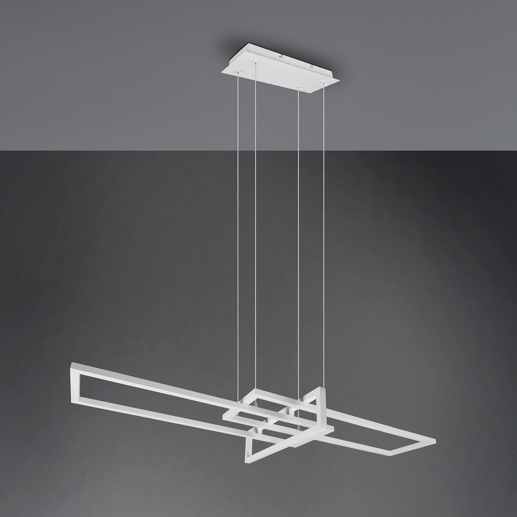 LED pendellampe Salinas dimbar hvit matt 110 cm 34W 4000K detalj