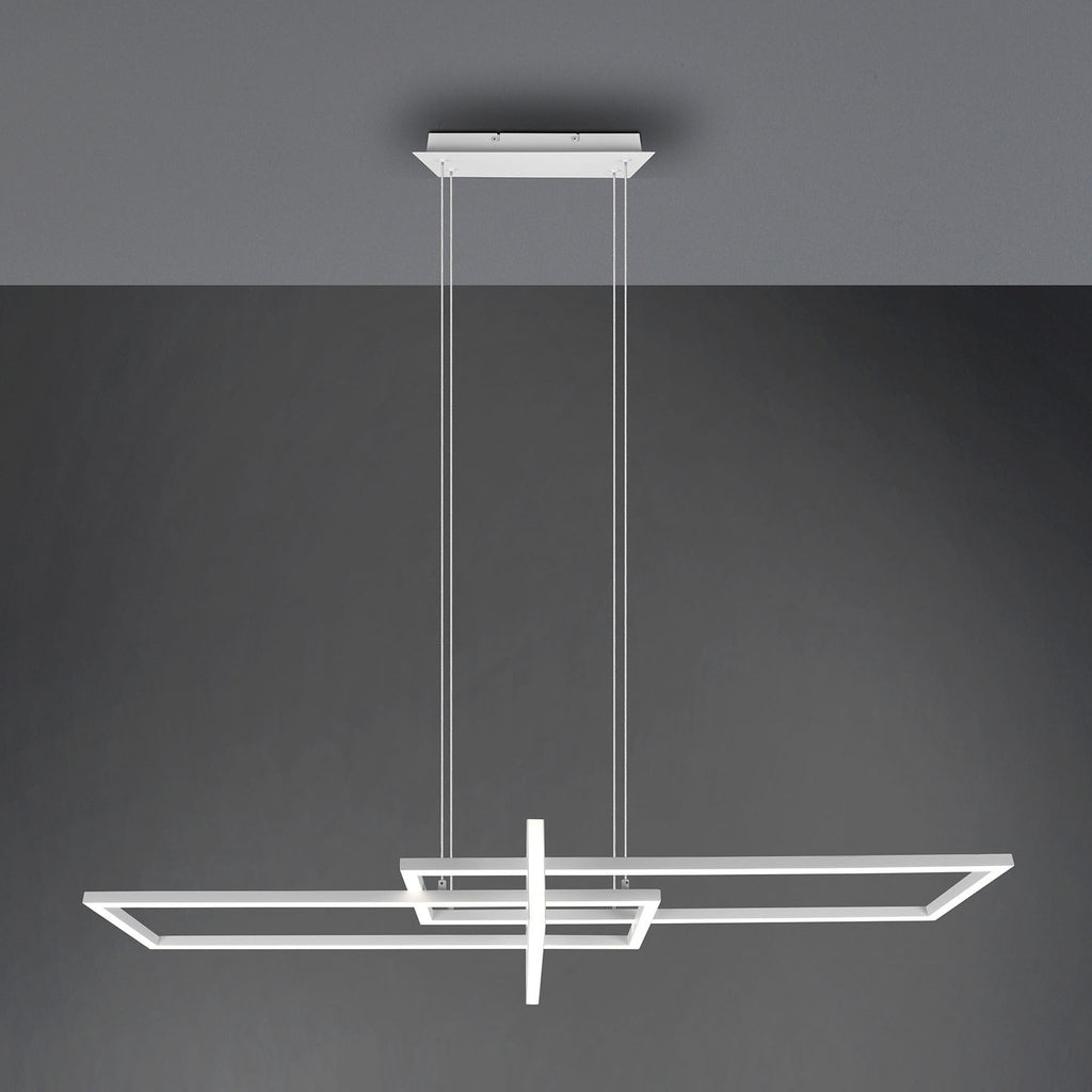 LED pendellampe Salinas dimbar hvit matt 110 cm 34W 4000K montert