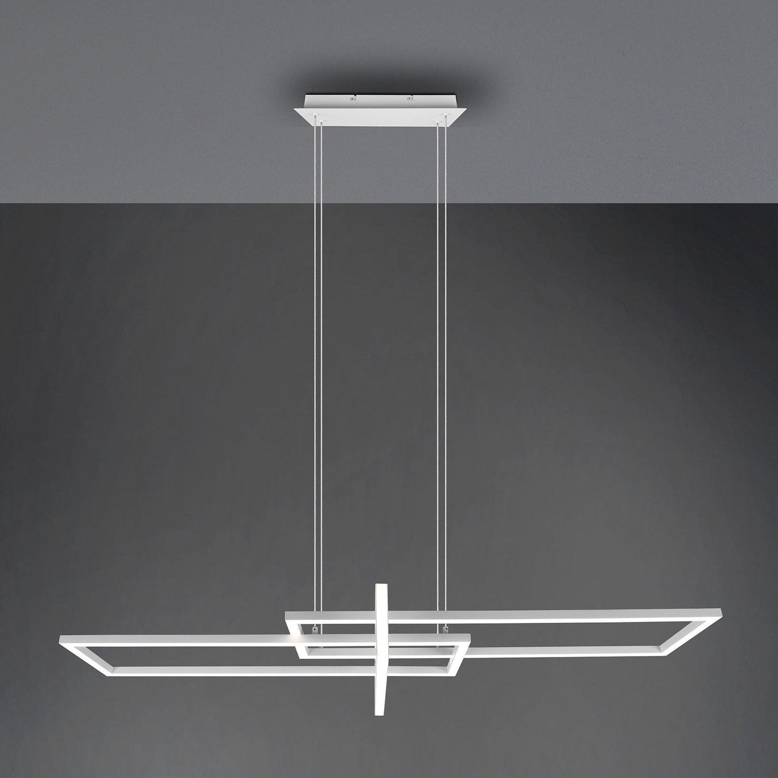 LED pendellampe Salinas dimbar hvit matt 110 cm 34W 4000K montert