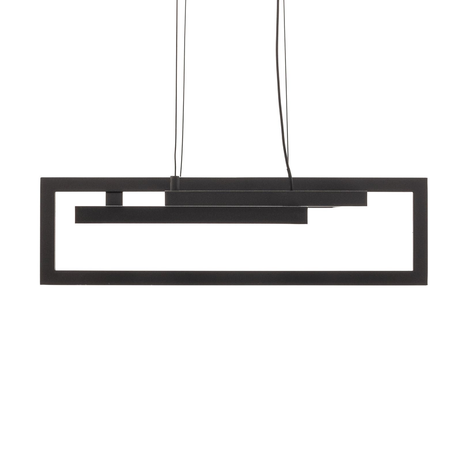 LED pendellampe Salinas dimbar svart matt metall 110 cm lysdetalj