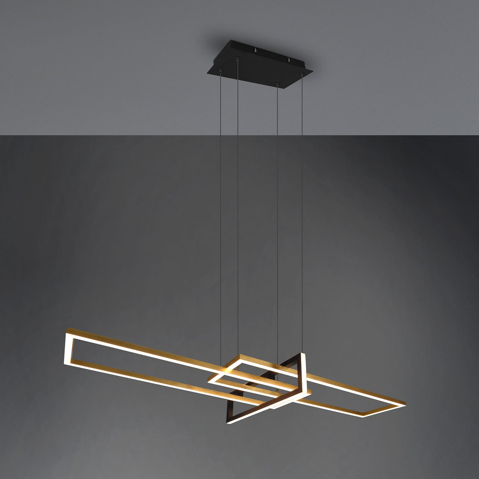 LED pendellampe Salinas matt messing metall detalj av metallfinish