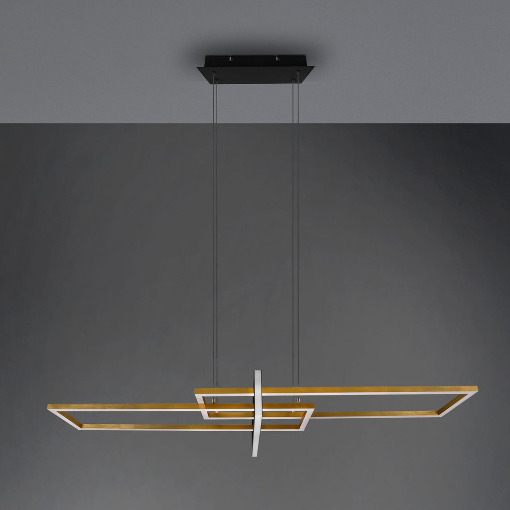 LED pendellampe Salinas matt messing metall sideprofil