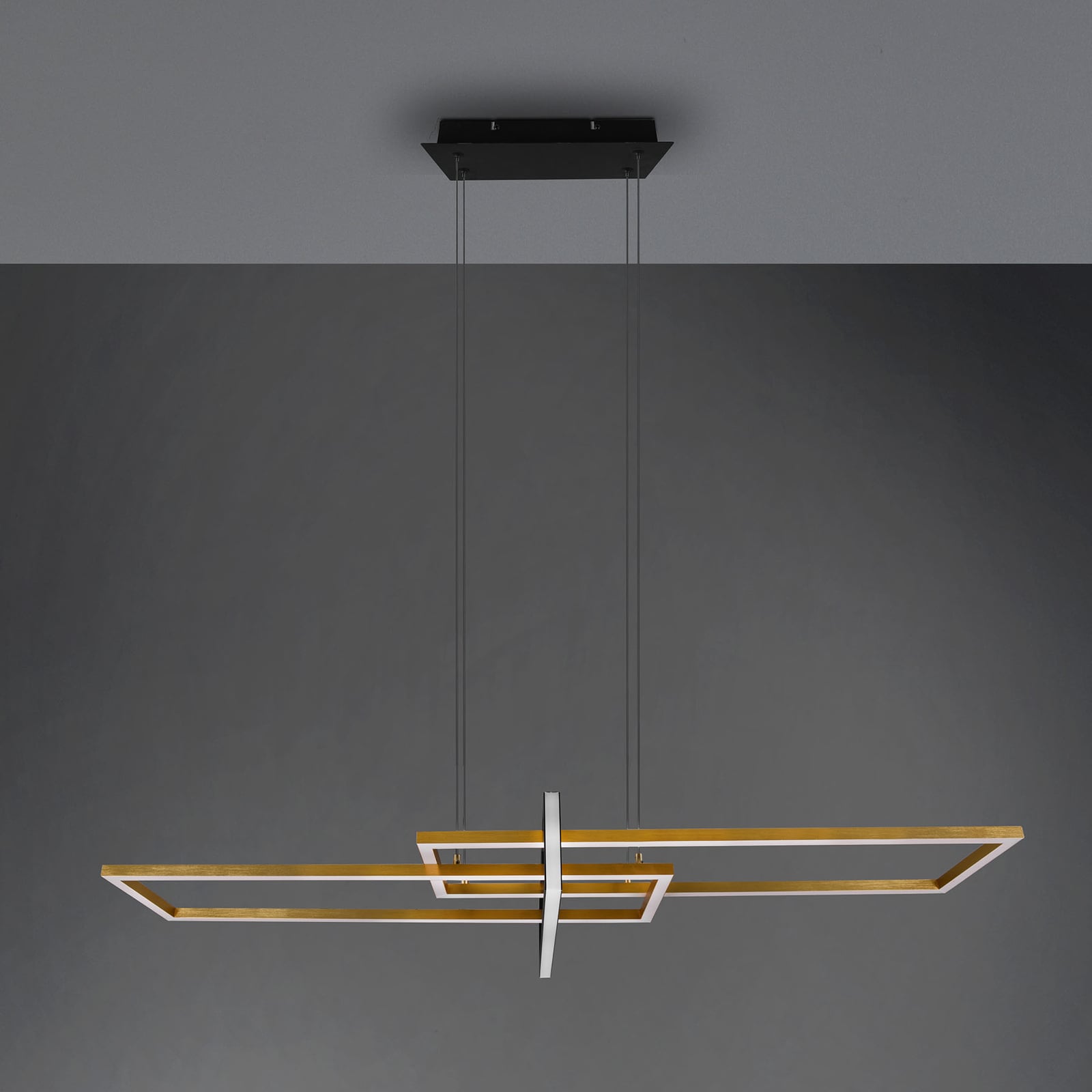 LED pendellampe Salinas matt messing metall sideprofil
