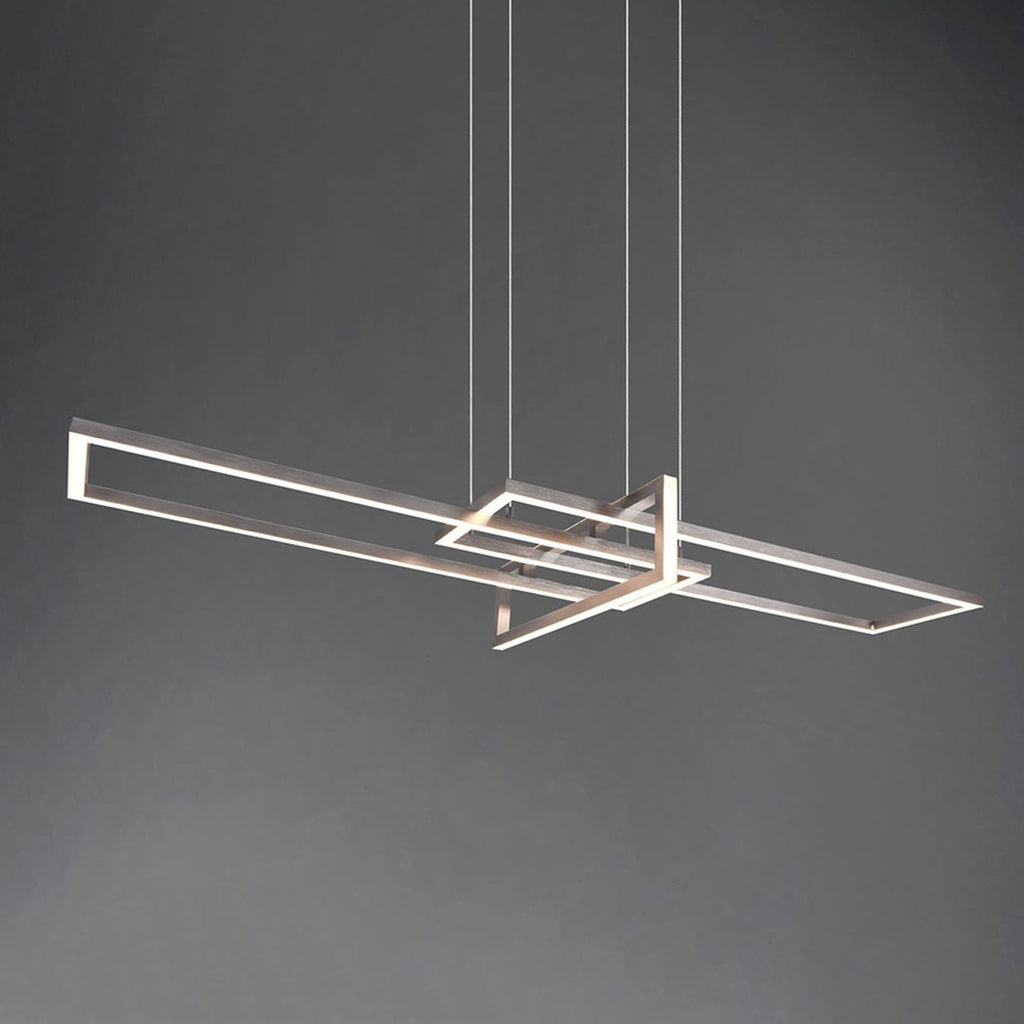 LED pendellampe Salinas matt nikkel dimbar 34W 3000K forfra