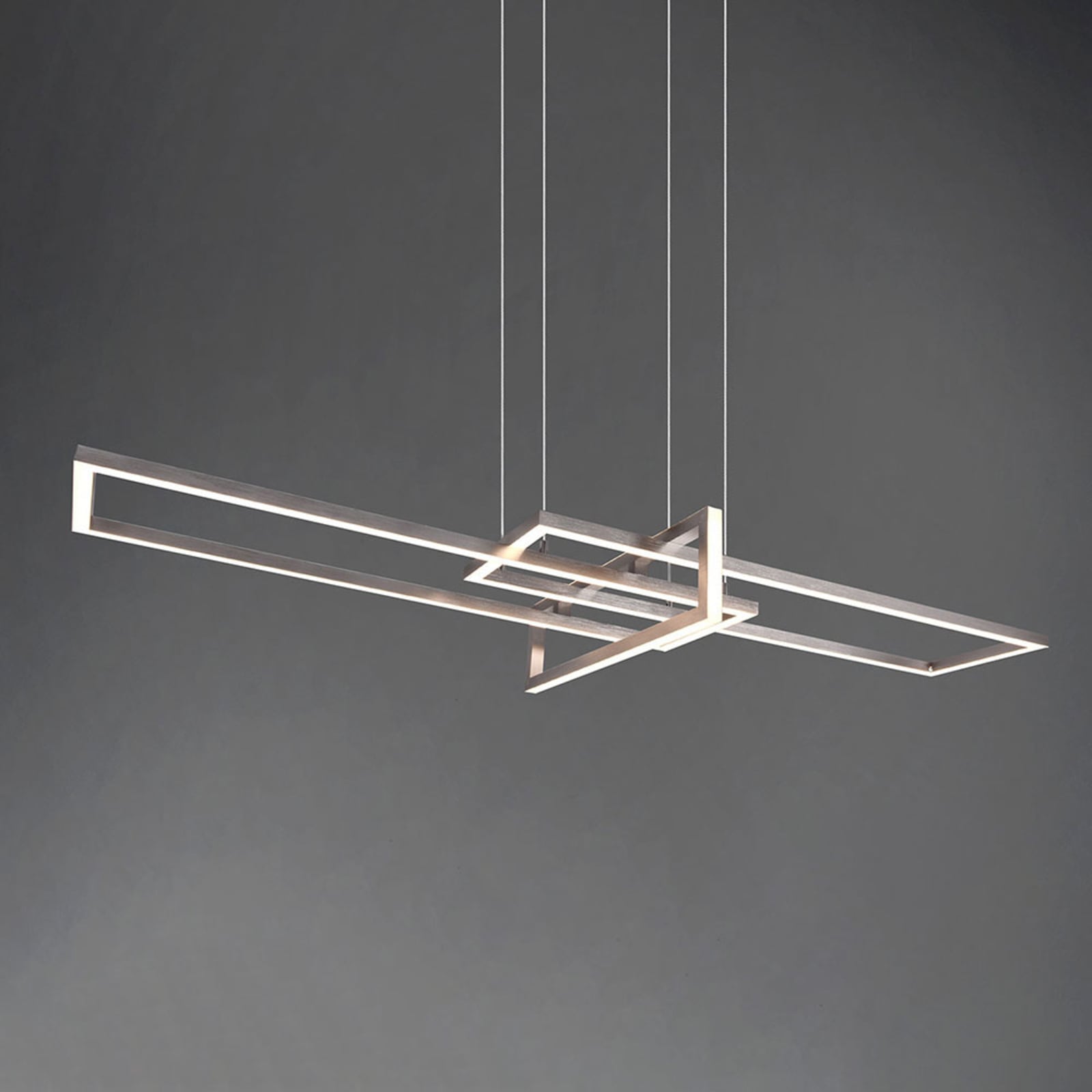 LED pendellampe Salinas matt nikkel dimbar 34W 3000K forfra