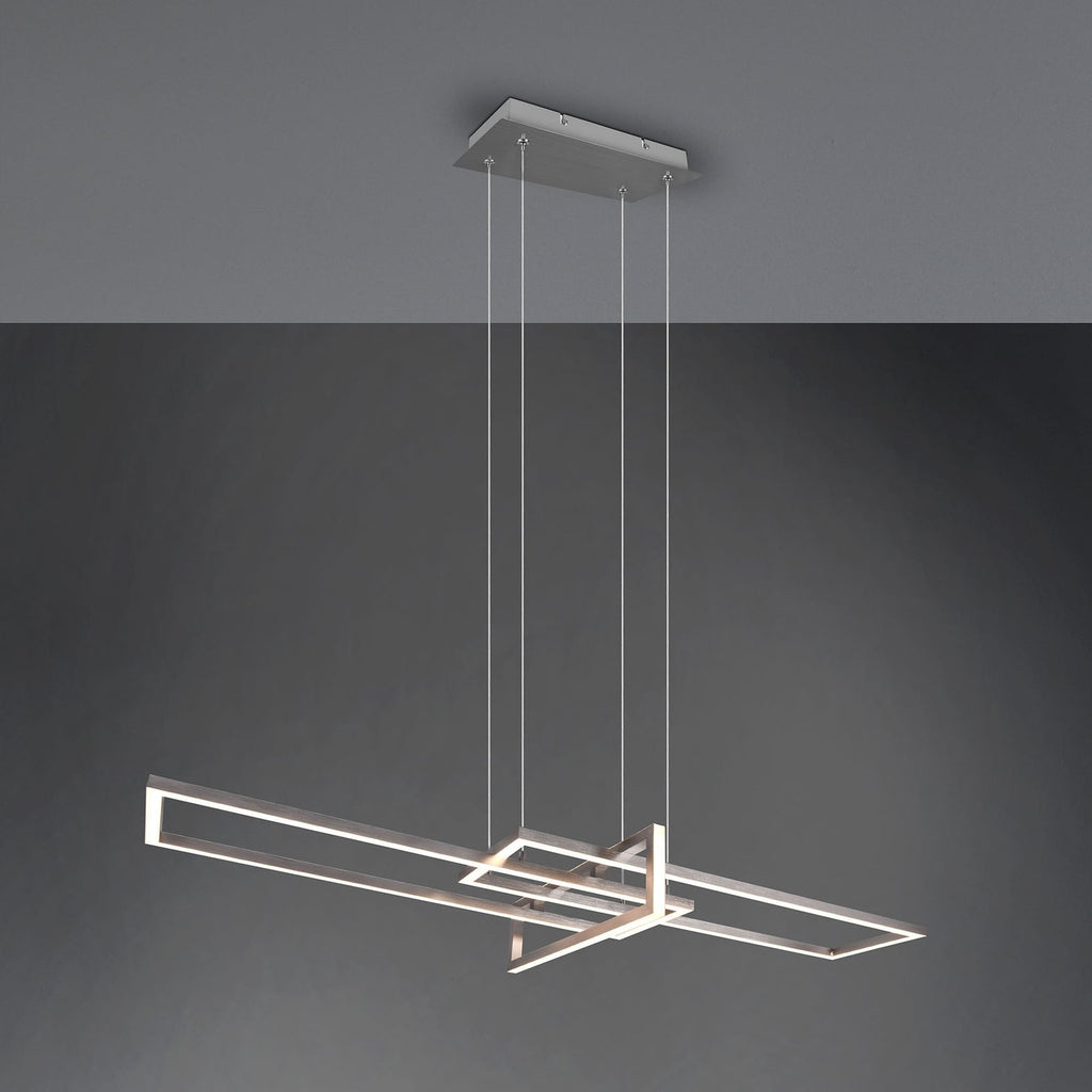 LED pendellampe Salinas matt nikkel dimbar 34W 3000K bakside