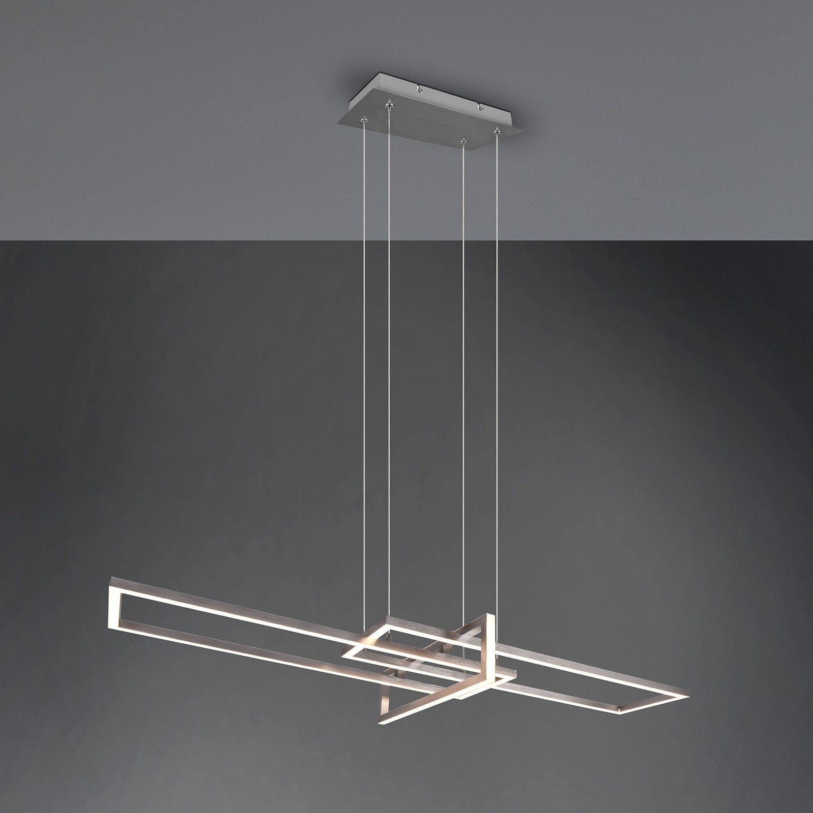 LED pendellampe Salinas matt nikkel dimbar 34W 3000K bakside