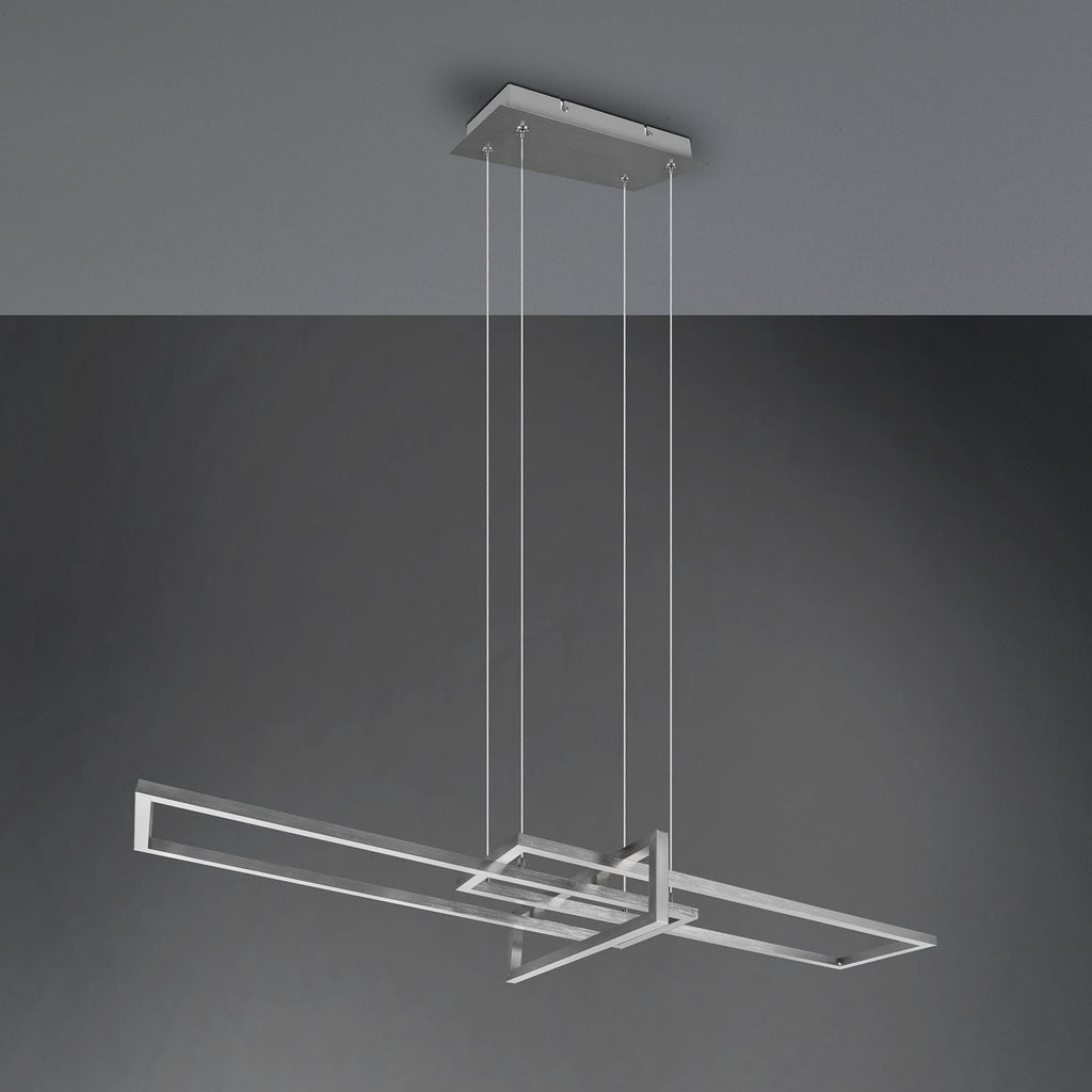 LED pendellampe Salinas matt nikkel dimbar 34W 3000K detalj av metallfinish