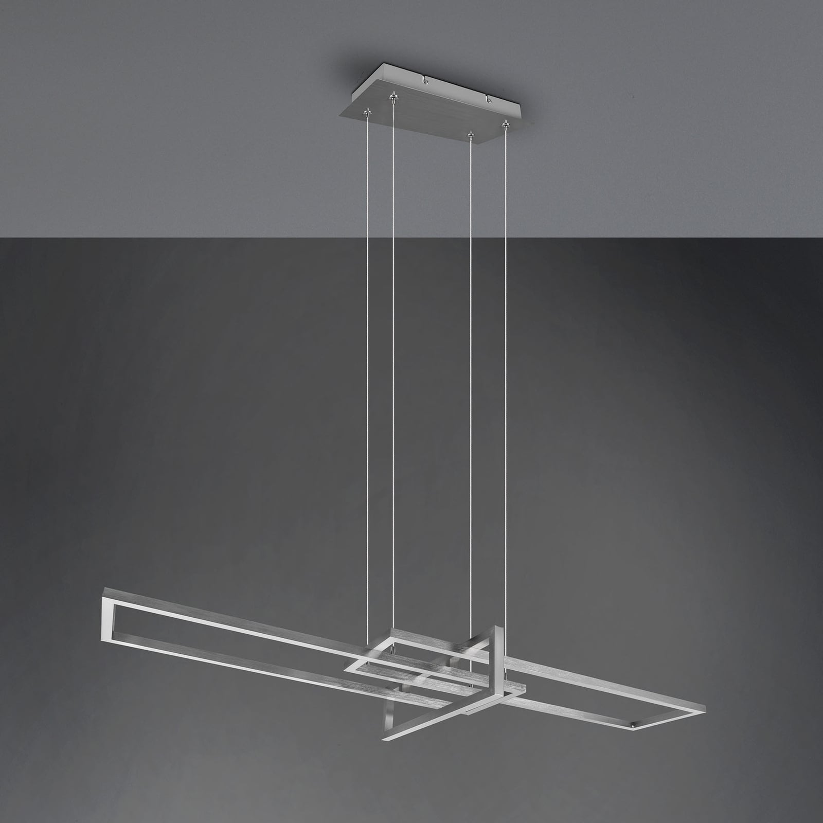 LED pendellampe Salinas matt nikkel dimbar 34W 3000K detalj av metallfinish