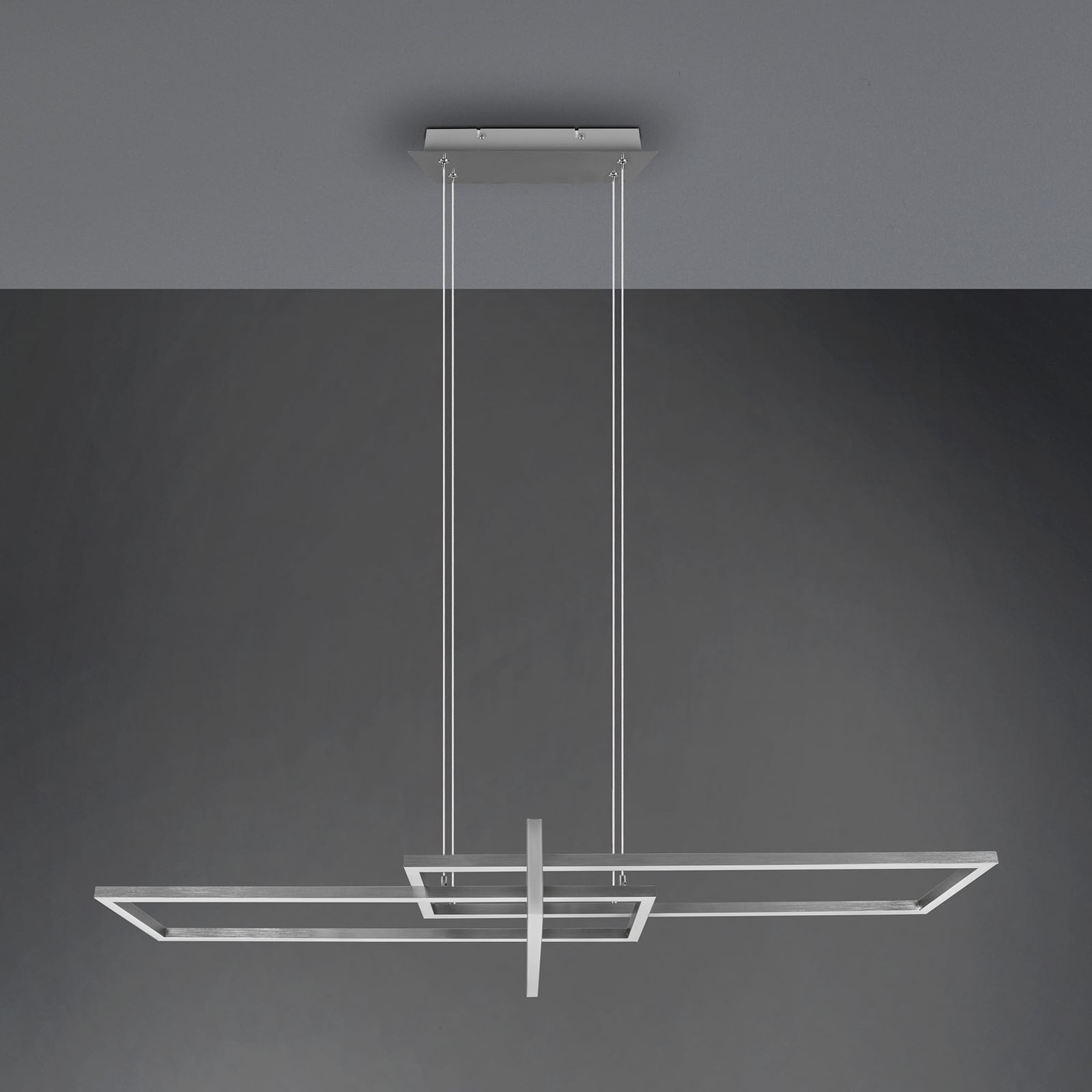 LED pendellampe Salinas matt nikkel dimbar 34W 3000K nærbilde av lyskilde