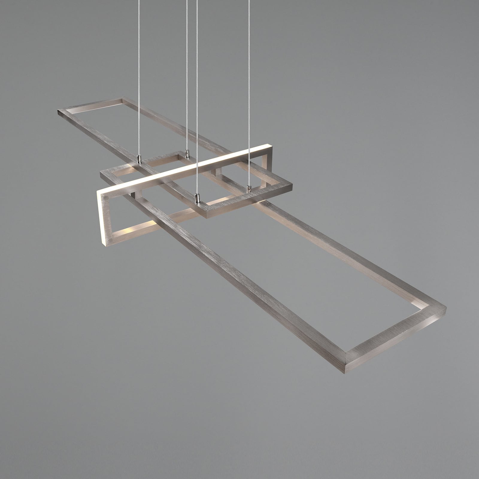 LED pendellampe Salinas matt nikkel dimbar 34W 3000K sideprofil
