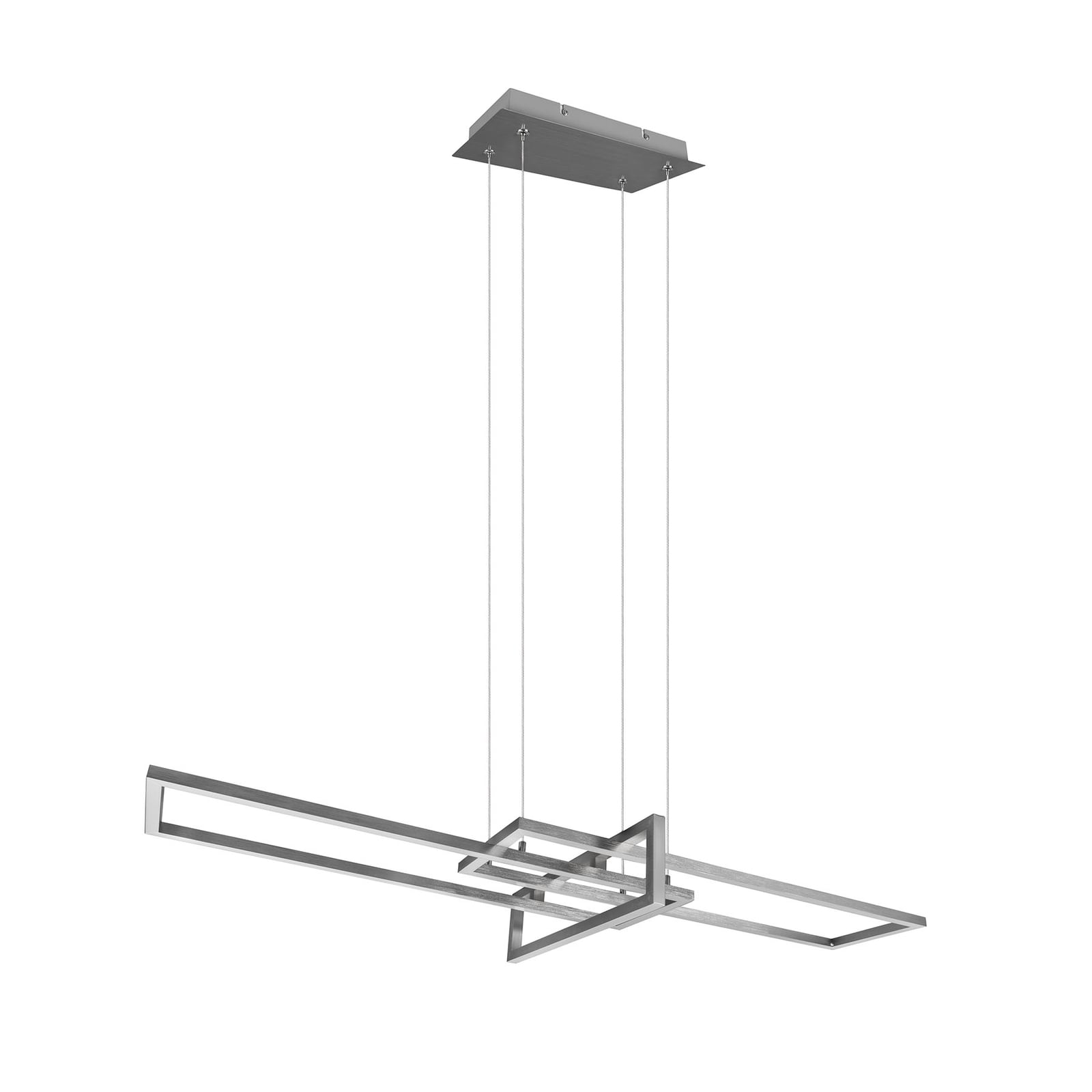 LED pendellampe Salinas matt nikkel dimbar 34W 3000K dimmerfunksjon