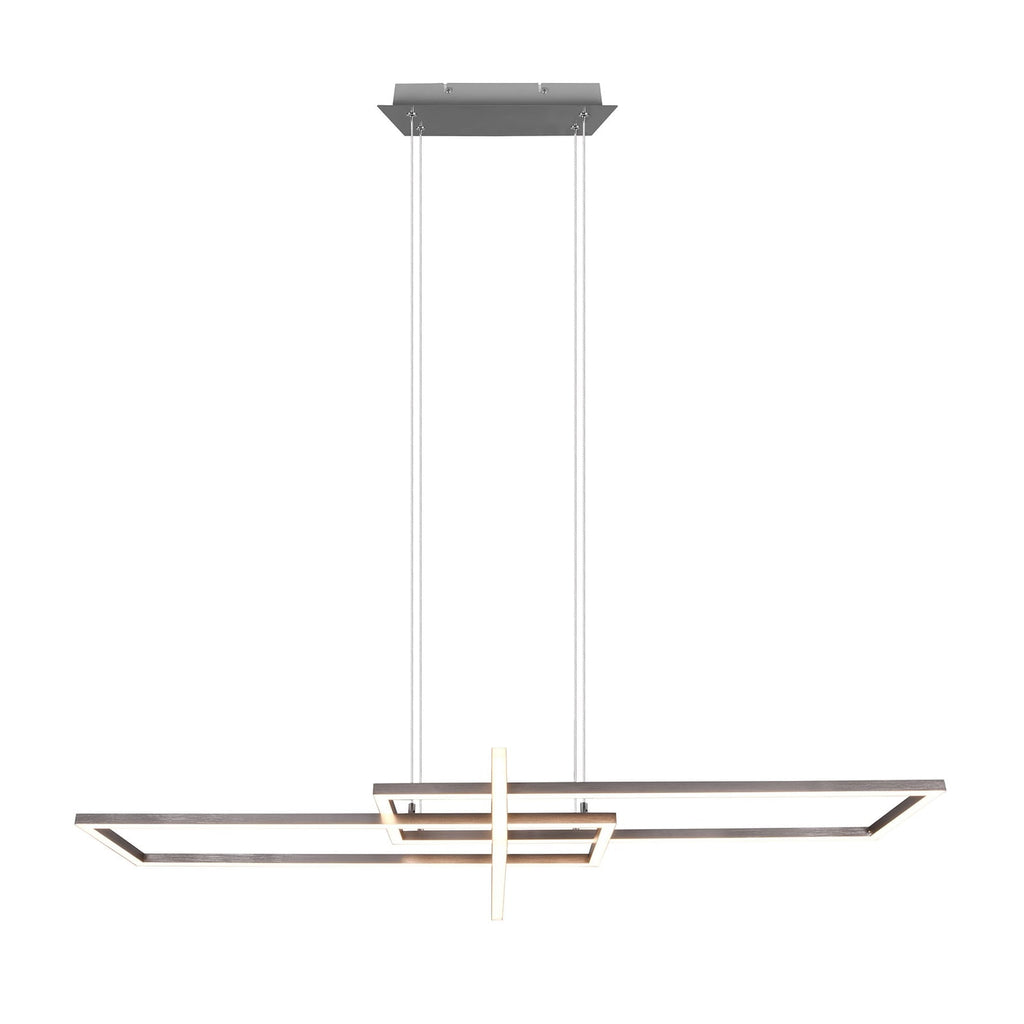 LED pendellampe Salinas matt nikkel dimbar 34W 3000K oppheng