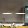 LED pendellampe Sally 2-lys matt nikkel glass dimbar 95 cm forfra