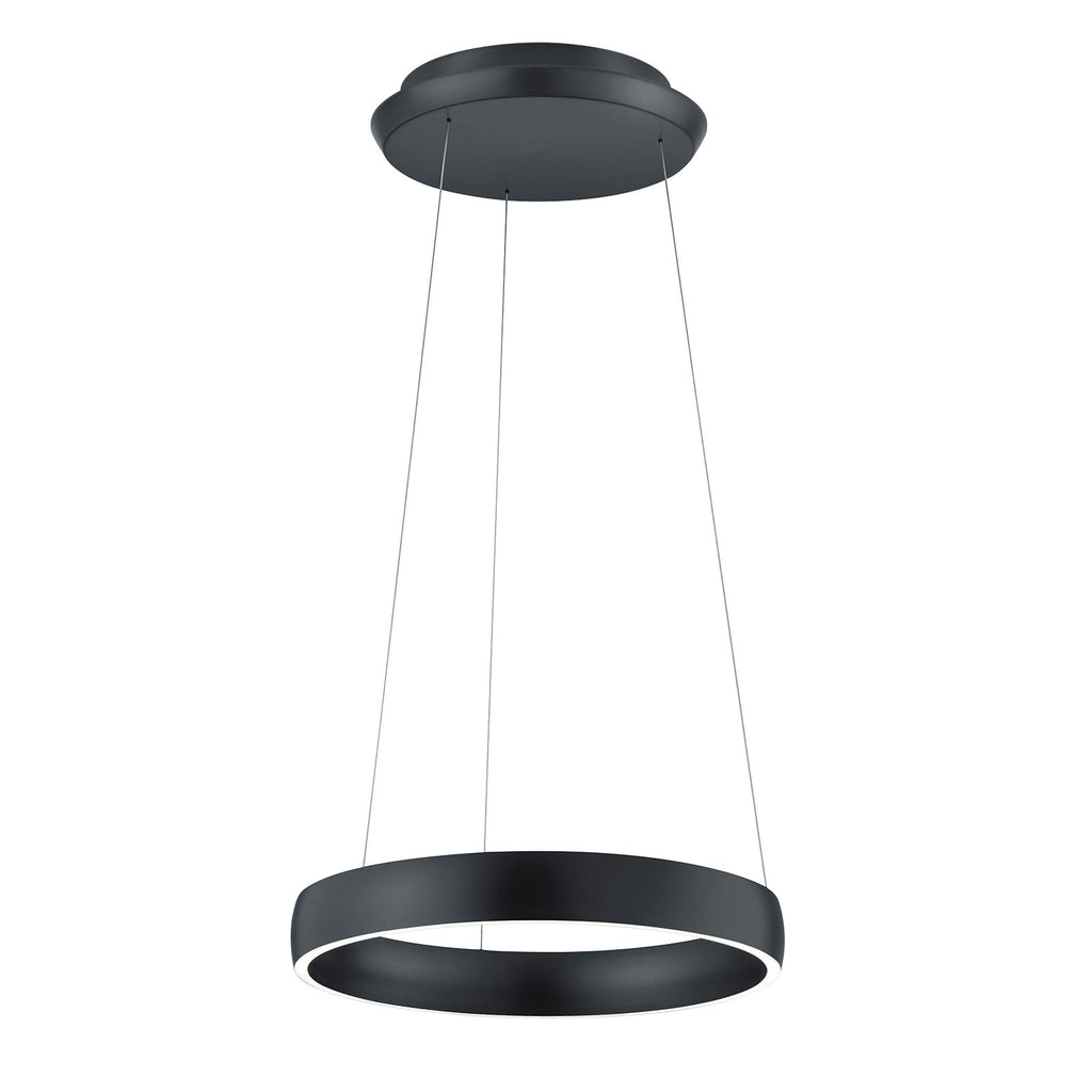 LED pendellampe Sara-40 svart dimbar Ø40 cm detalj nærbilde