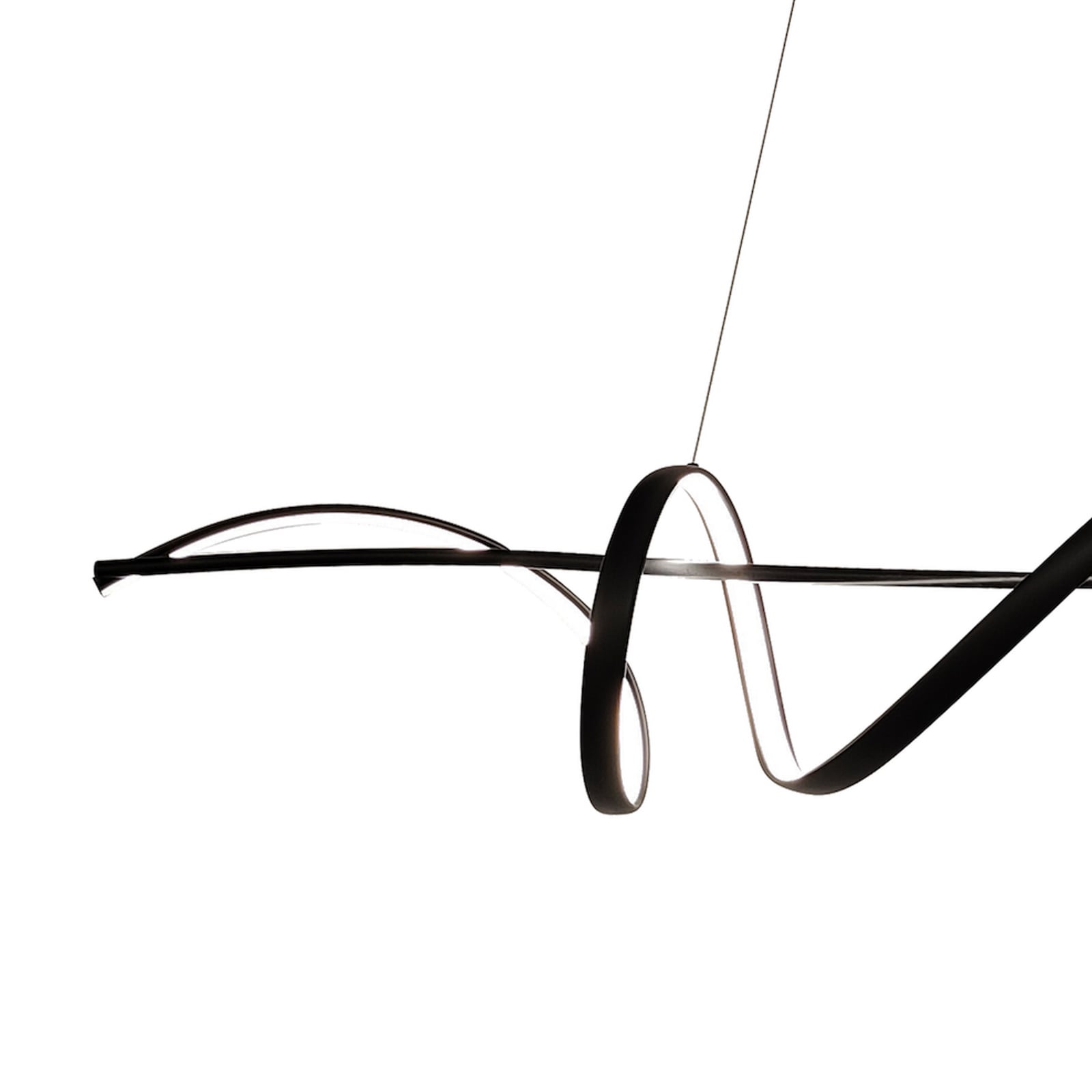LED pendellampe Sash svart metall sideprofil