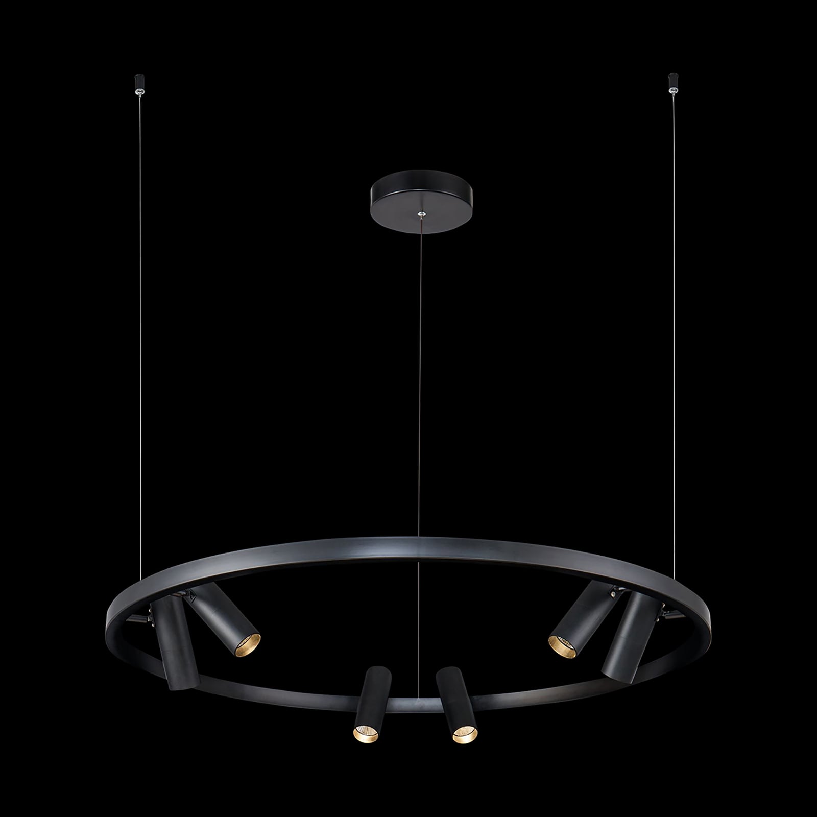 LED pendellampe Satellite Ø90 cm 42W 3300K svart nærbilde