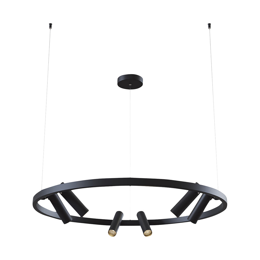 LED pendellampe Satellite Ø90 cm 42W 3300K svart metall og akryl