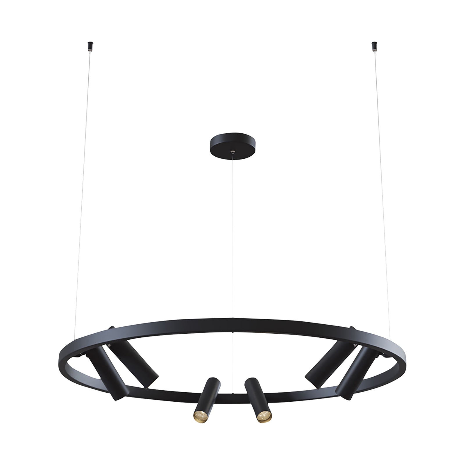 LED pendellampe Satellite Ø90 cm 42W 3300K svart metall og akryl