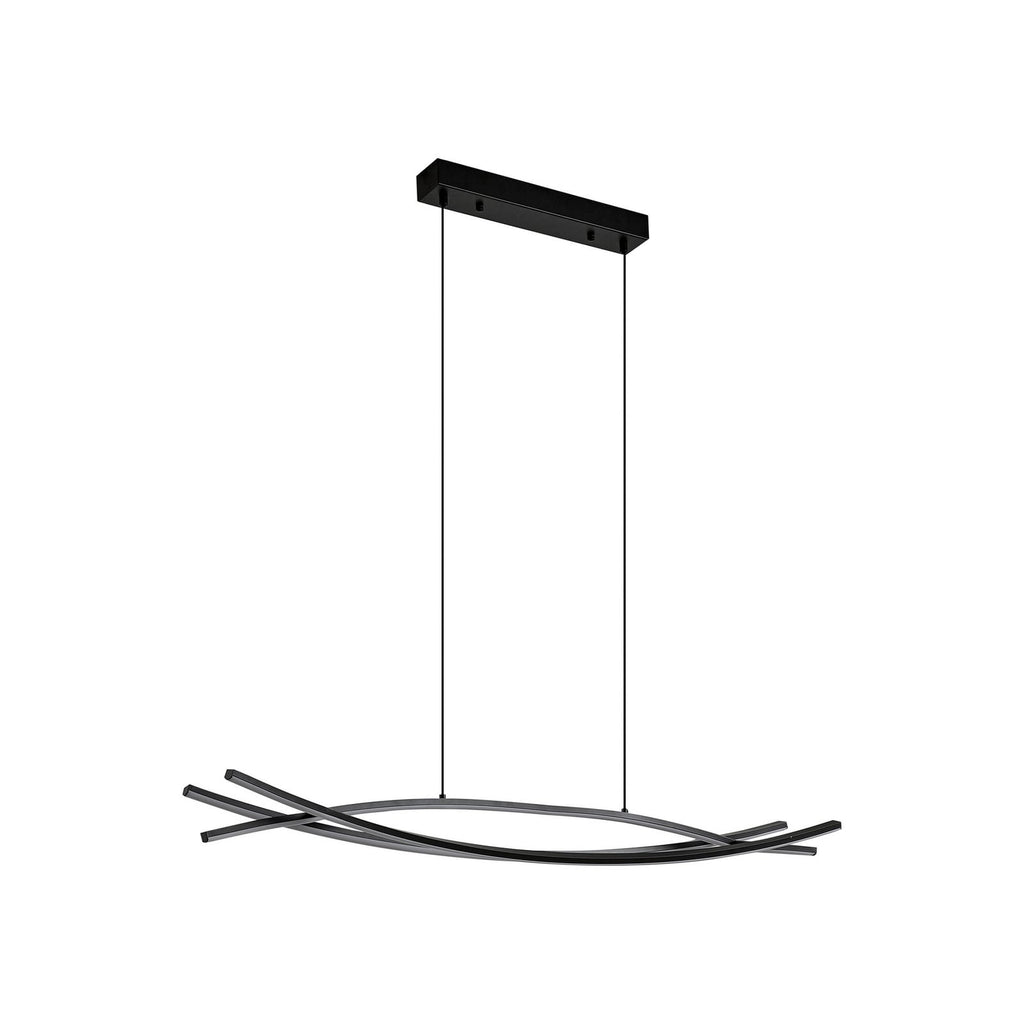 LED pendellampe Sayori dimbar svart montert i rom