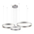 LED pendellampe Sculli dimbar CCT gestestyring sølv 110 cm forfra