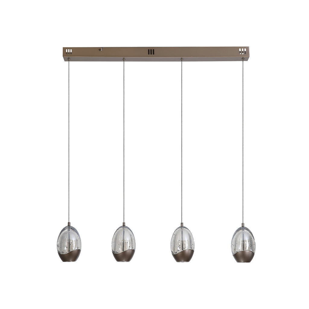 LED pendellampe Seeds 4-lys glass kremfarget 75 cm bakside