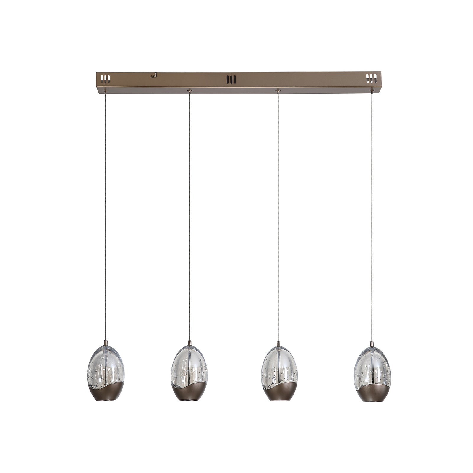 LED pendellampe Seeds 4-lys glass kremfarget 75 cm bakside