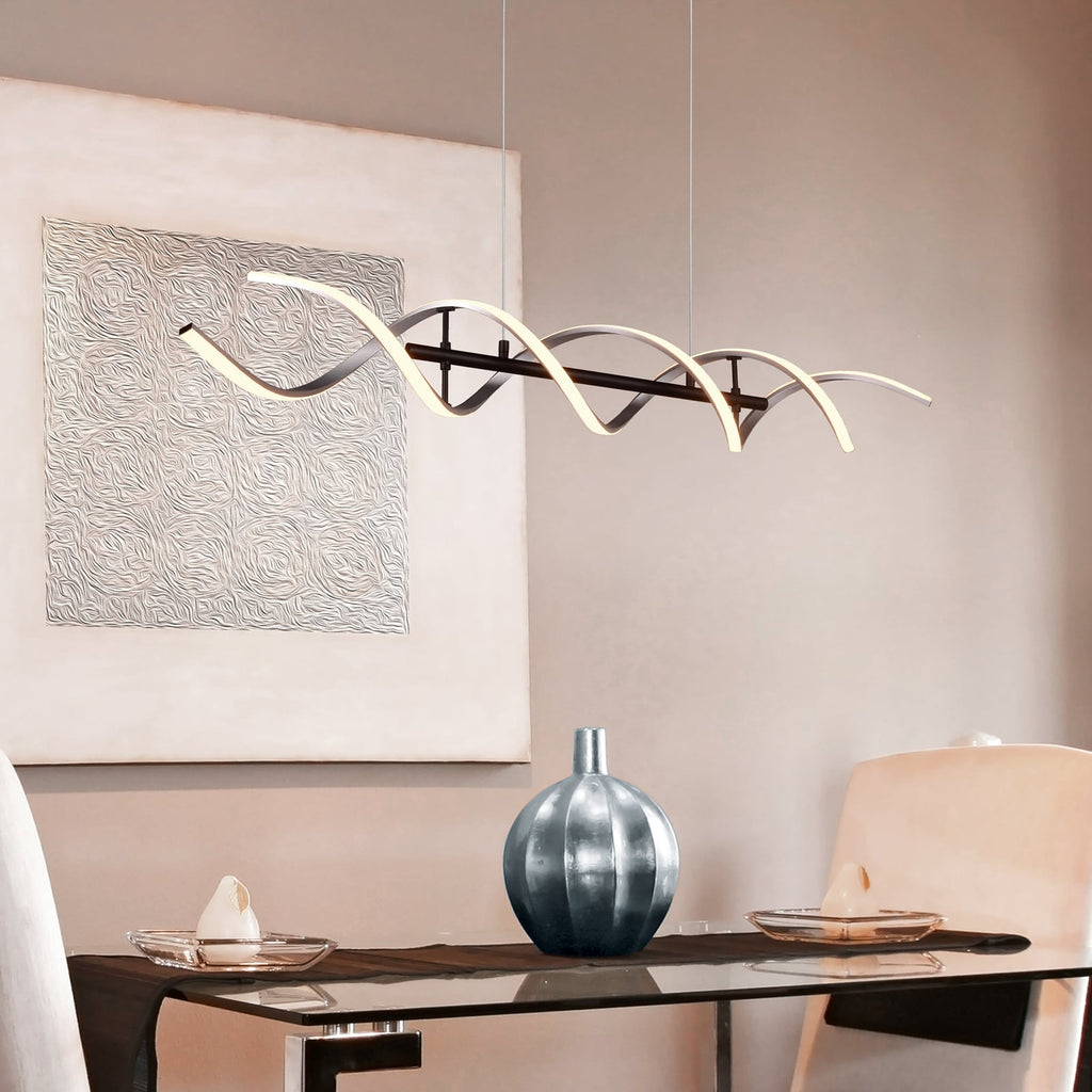 LED pendellampe Sequence dimbar CCT aluminium 104,5 cm forfra
