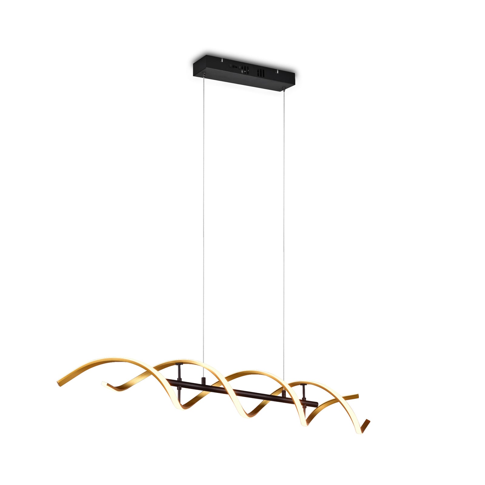 LED pendellampe Sequence dimbar CCT messing 104,5 cm forfra
