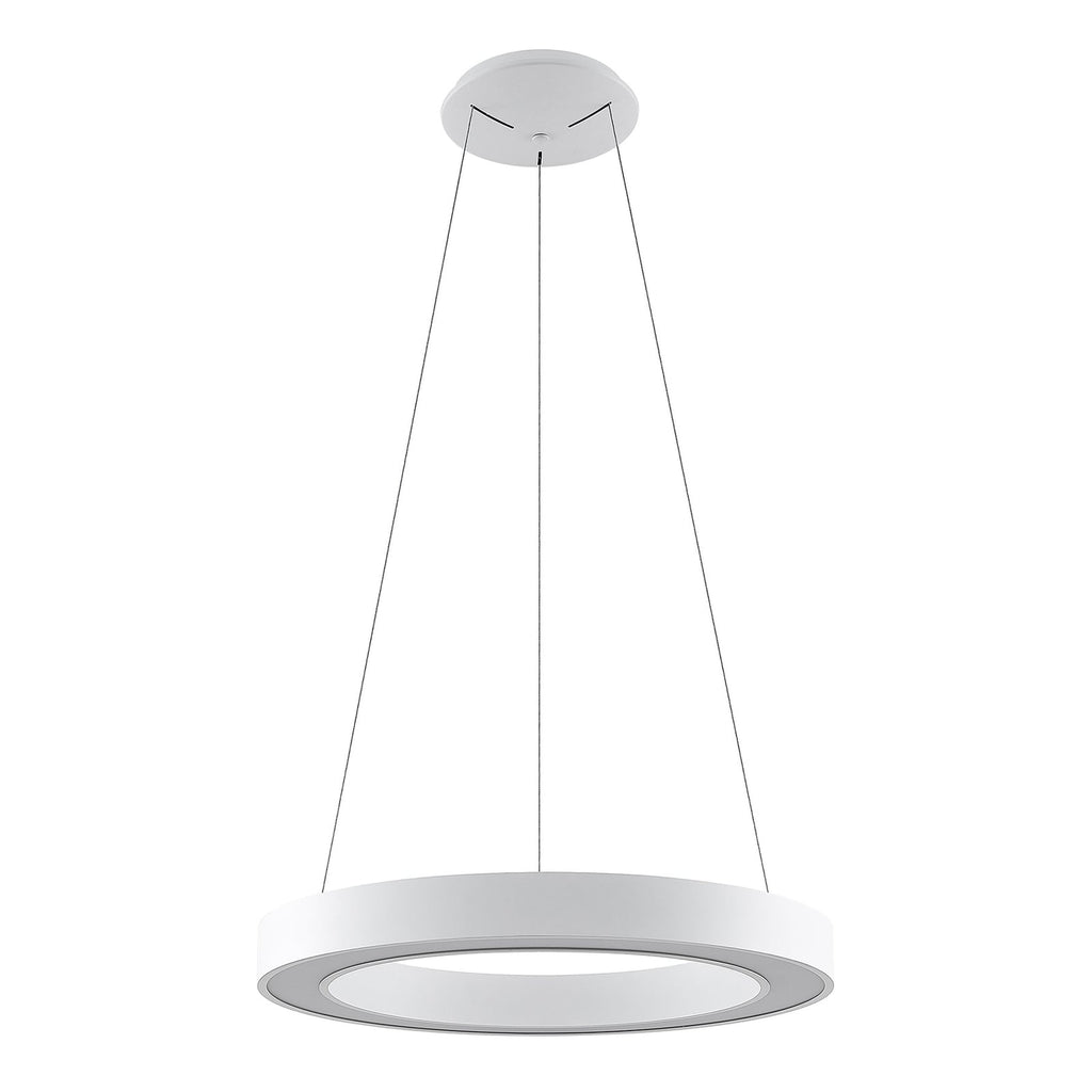 Detaljbilde av LED pendellampe Sharelyn ring hvit Ø80 cm