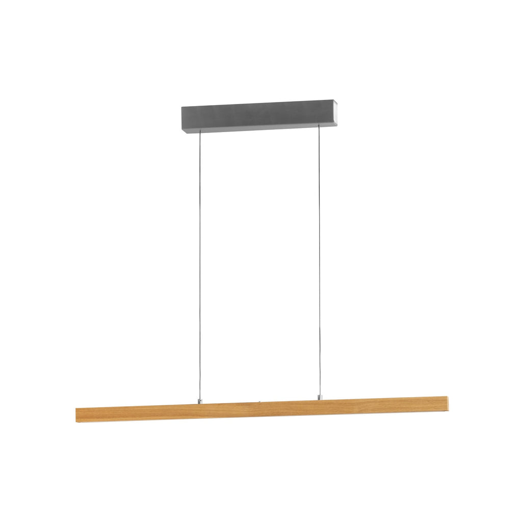 LED pendellampe Shine-Wood eik/nikkel dimbar CCT 105 cm bakside